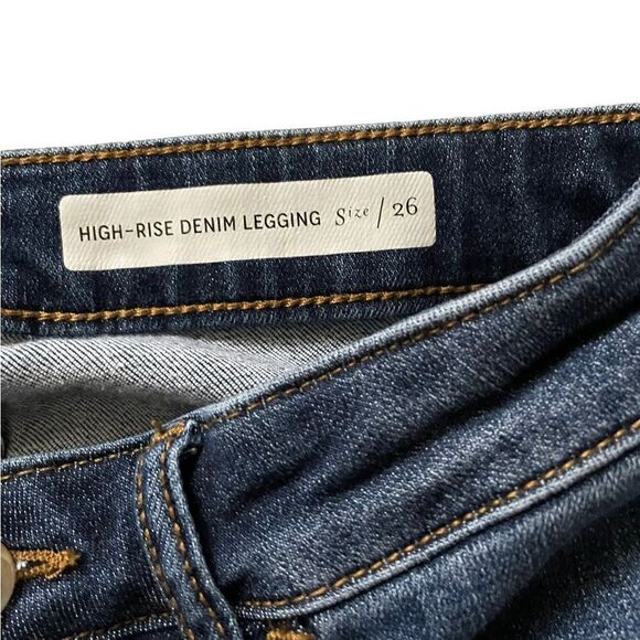PILCRO BY ANTHROPOLOGIE High Rise Denim Legging Size 26 - Picture 6 of 6
